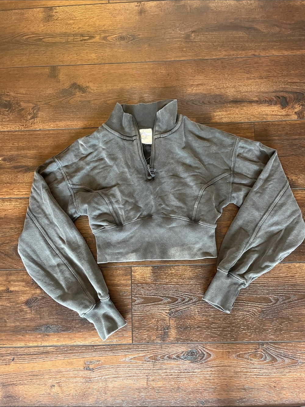 aerie Cropped Half-Zip Sweatshirt